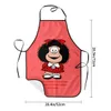 Kawaii mafalda förkläde för kvinnor män unisex bib quino argentina tecknad matlagning kök tablier kök kock trädgårdsarbete l230620