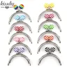 KISSDIY 10PCS 85CM Stripe Lollipop Bead Metal Purse Frame Bright and Glossy Silver Demi-cercle Sacs Kiss Fermoir Accessoire 230717