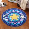 Mattor Witchcraft Supplies Printed Round Carpet Children's Living Room Mat golvmatta Yoga sovrumsstol Non Slip Mat Nyårsgåva R230717