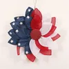 Decorative Flowers 2023 Summer Patriotic Independence Day Wreath 4th Of July Front Door Handmade Memorial Holiday