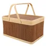 Dinnerware Sets Outdoor Picnic Basket Packing Decor Container Decorative Bamboo Ware Go Containers Lids Supplies Gift Snack
