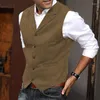 Men's Vests Plus Size 4XL 5XL Business Clothing For Men Striped Waistcoat Punk Vest Groomman Wedding Tweed Suit Tank Top Jacket