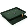 Jewelry Boxes Tray Show Stand Shop Organizer For Necklace Bracelet Long Chain Velvet Solid Color Display 230717