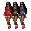 Women Tracksuits Two Pieces Set Designer 2023 Summer New Solid One Shoulder Sexy Casual Sports Short Sets 3 Colours S-XXL