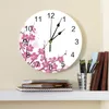 Настенные часы цветочные персиковые лепестки ветвь розовый декоративный круглый дизайн.