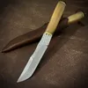 Najwyższa jakość C7149 Przetrwanie na zewnątrz Prosty nóż Damascus Steel Tanto Point Blade Camel Batone Uchwyt stał