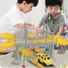 Electricrc Track DIY CAR RACE Magic Rail Sets Brain Game Flexible Curved Creat Fordon Toys Plastic Colored Railroad For Childs Gifts 230617