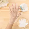 100 pièces/ensemble blanc jetable nettoyage tablier Transparent facile à utiliser tabliers de cuisine pour femmes hommes cuisine cuisine tablier/gants L230620