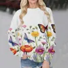 Vrouwen Hoodies Mode Paarse Veer 3d Gedrukt Sweatshirt Voor Vrouwen Streetwear Oversized Trui Vlinder Trainingspakken Meisjes Gothic