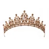 Golden Tiaras Crown Wedding Hair Accessories Golden Crystal Hairbands Girls Party HeadDress Bridal Princess Jewelry L230704