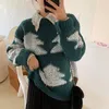Women's Sweaters Christmas Tree Pullover Knitted Sweater "women Fashion Retro Thicker Loose Outer Wear Lazy During The Sweater" Women