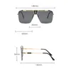 Sonnenbrille Gradient Square Männer Frauen Trendy Vintage Marke Design Übergroße Randlose Sonnenbrille Für Weibliche Brillen UV400 230717