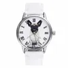 Armbandsur Pug Dog Puppy Pet Pattern Fashion Casual 5 Color Ladies Watches Denim Cloth Strap Quartz Wrist Watch for Women Men