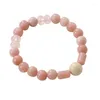 Strang Rosa Designer für Frauen Mädchen natürliche Karneol Heilsteine Armband Angst Yoga Meditation Schmuck