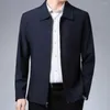 Men's Jackets Slim Casual Solid Color Smooth Zipper Comfortable Exquisite Details Men Coat All Match