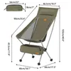 Meubles de camping Chaise de camping Amovible Portable Pliant Lune Chaise Ultraléger Voyage Randonnée Siège Outils En Plein Air Plage Chaise De Pêche 230716