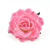 30 Uds 9cm grandes cabezas de flores artificiales de seda rosa para decoración de boda DIY caja de regalo de corona arte de colección de recortes flores falsas 21122289j