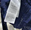 Damen-Strickpullover mit ausgehöhlten, marineblauen Damen-Strickjacken, einreihigen Pullovern