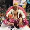 Anime Manga 16 cm One Piece Donquixote Doflamingo Anime Figur Oka Shichibukai Auto Ornamente Statue Action Figur Sammeln Modell Spielzeug L230717