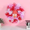 Decorative Flowers Valentines Wreath Gnome Romantic Bundle Ornament Rattan Garland Door Hanging Diy Gifts Box Home Decoration