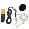 Microfones BM700 XLR Microphone Kit Professional Cardioid Studio Condenser Mic för strömning av podcasting -spelröstinspelning x0717