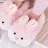 Cartoon Bunny Lustige Schuhe Mädchen Schöne Hausschuhe Damen Hause Schuhe Mode Plüsch Warme Hausschuhe Frauen Winter Schuhe L230704