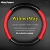 Steering Wheel Covers No Smell Thin For WINNERWAY Cover Genuine Leather Carbon Fiber WINNER WAY