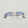 48% de réduction Vintage sans monture hommes femmes cadre en métal carré lunettes nuances Oculos Gafas pour accessoires de Club en plein air 011BKajia nouveau