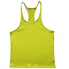 Camisetas sin mangas para hombre, deportes básicos, chaleco en forma de I, entrenamiento de gimnasia, algodón mezclado elástico, Color sólido