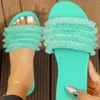 Slippers Vacation Fringe Detail Single Band Flat Sandals Women's Summer Fashion Casual Party Slides Outdoor Slippers Open Toe Pumps Shoes L230717