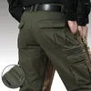 Pantalons pour hommes grande taille 48 hiver coton décontracté hommes militaires multi-poches Baggy Cargo salopette droite tactique pantalons longs