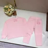 23ss abbigliamento firmato per bambini set per bambini Girocollo in puro cotone Felpe con stampa a tre orsi Set di pantaloni elastici in vita Abbigliamento per bambini di alta qualità