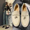 Sandalias de diseñador para mujer Mocasines de gamuza de lujo Zapatos planos Hombre Conducción Deportes Casual Caminar 2306715