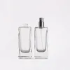 30 ml 50 ml 100 ml Clear Square Glass Spray Bottle Portable Refillable Parfym Spray Tomma flaskor