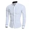 Men's Dress Shirts Luxury Casual Formal Shirt Long Sleeve Slim Fit Business Tops