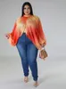 Women's Plus Size T-Shirt Blouses or Tops for Woman Long Sleeve Blouse Plus Size Chic Elegant Transparent Loose Ladies Blouse Wholesale Drop 230715