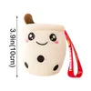 Party Favor Mini Bubble Tea Family Stuffed Doll Plush Frukter Drick Bottle Strawberry Milk Cup Pillow Cushion Kids Toys Key Chain P206i