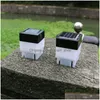 لصالح الحفلات LED Solar Fence Light Outdoor Post Post Cap Breading Fending Front Yard Gate Gate Landsca Resident 440 Drop Delivery Dhqg3