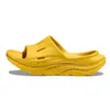 Hoka One One Ora Recovery Slide 3 Pantoffels Wit Zwart Geel Heren Dames Paar Sandalen Flats Casual Schoenen Outdoor Strand Zomer Babouche Schoeisel Designer Flip Flops