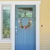 Декоративные цветы весенний венок с металлическими красочными искусственными дверь