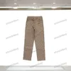 xinxinbuy Herren Damen Designerhose Double Letter Jacquard Stoff Jeans Denim Freizeithose Schwarz Khaki XS-2XL