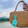 Keychains Zwpon Bohemian Style Mermaid Fishtail Macrame Sticked Key Rings for Women Fashion Outdoor Accessories
