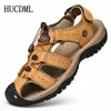 Sandalen Herren Sommer Antikollision Zehen Outdoor Walking Treking Freizeitschuhe Leder Wandern Männer Hausschuhe Strand Waten 2306715