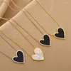 Pendant Necklaces Asymmetrical Peach Heart Necklace Women's Light Luxury Temperament Accessories Fashion All-match Jewelry Gift Trend