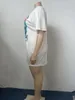 Основные повседневные платья LW Plus Size Pless Prest Pritting Print Loose XL-5XL Летняя футболка Mini Women Outfits 230717