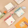 Notepads Notes Cute Transparent 3 Ring Mini Loose-leaf Notebook Student Portable Hand Book Ring Binder Kawaii School Supplies Stationery x0715