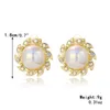 Dos Boucles D'oreilles Baroque Perle Oreille Clips Pour Femmes Adolescentes CZ Simulé Clip Sur Hypoallergénique Non Percé