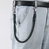 Keychains Lanyards Men Punk Style Genuine Leather Biker Keychain Handcrafted Jeans Wallet Waist Chain Men's Rock Design Clothing Accessories 230715