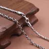 Kedjor Real 925 Sterling Silver 3mm Long Box Link Chain Necklace 19.7 "Hummer CLASP