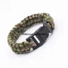 Outdoor Survival Bracelet Paracord Parachute Cord Bracelets Military Emergency self-rescue Bracelet Men women Unisex Charm wristband for hiking camping